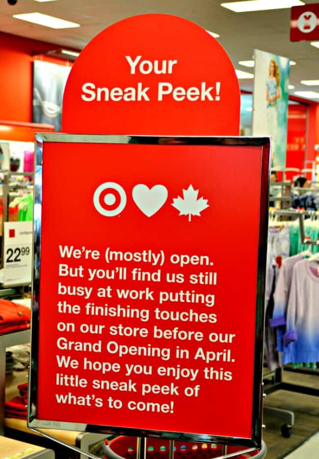 Target first Canadian stores