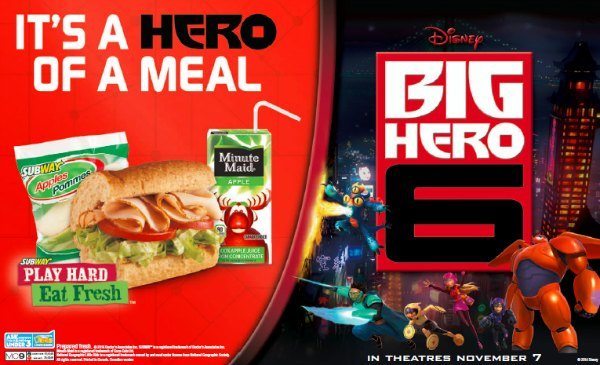 Big Hero 6 Prize Pack Giveaway Subway