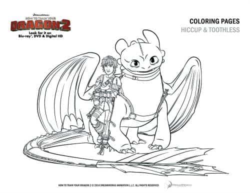 How to Train Your Dragon 2 family movie Coloring page 2