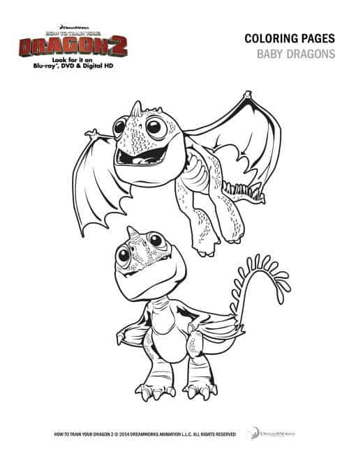 How to Train Your Dragon 2 family movie Coloring page