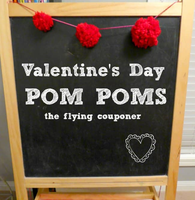 Valentine's Day Pom Poms. DIY and have fun creating this easy craft with your kids. The Flying Couponer | Family. Lifestyle. Savings.