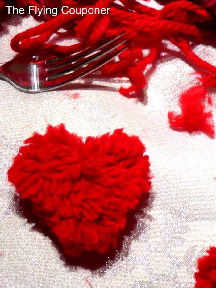 Valentine's Day Pom Poms Heart Shape