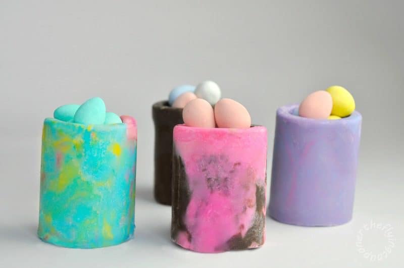 Easter Chocolate Shot Glasses. Spring recipes. The Flying Couponer.