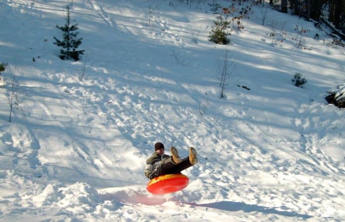 Going snow tubing this leap year. Canadian Winter.