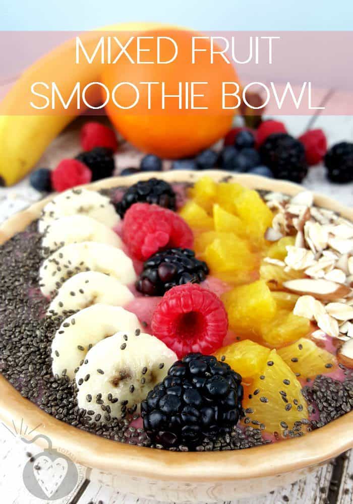 21 Healthy Breakfast Recipes. Mixed-Fruit-Smoothie-Bowl.