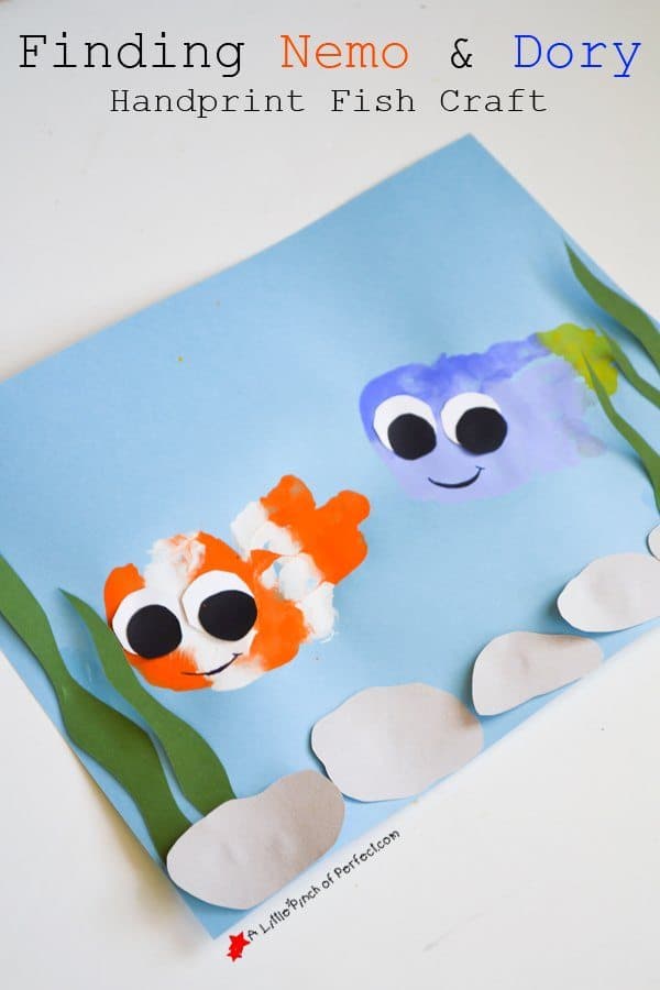 Nemo and Dory Handprint Craft. Roundup The Flying Couponer.