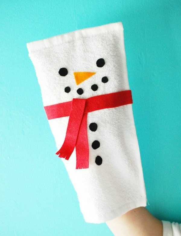 snowman-crafts-for-kids-snowman-wash-cloth-puppet