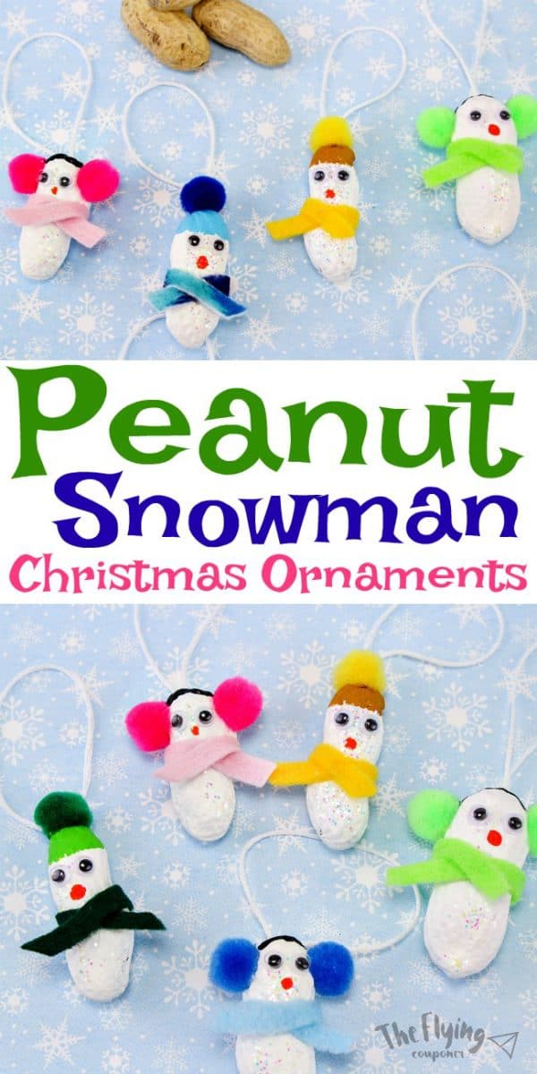 Peanut Snowman Christmas Ornaments
