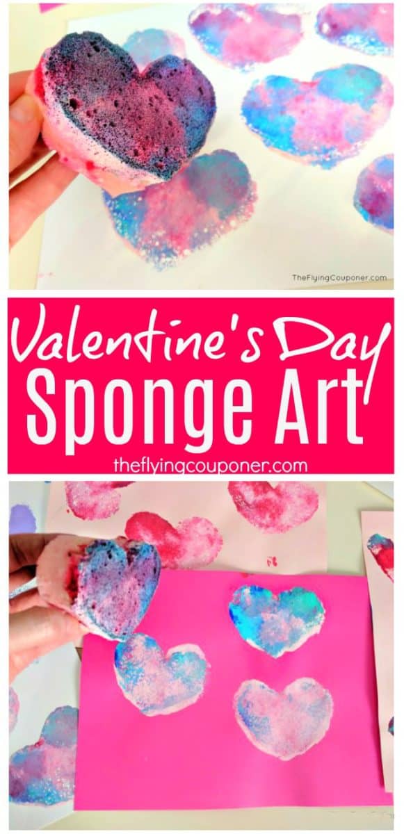 Valentine's Day Sponge Art