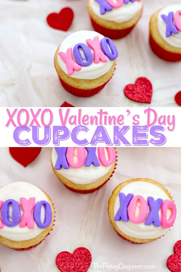 XOXO Valentine’s Day Cupcakes